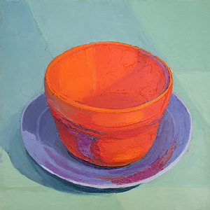 Orange Bowl and Blue Saucer