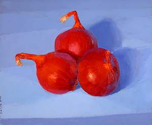 Three Very Red Onions