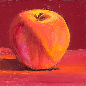 Fruit Bowl Jewels - Macoun Apple on Magenta
