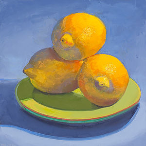Green Plate O' Lemons - Study