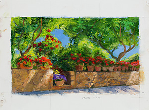 Garden Wall Study, Pienza