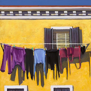 The Sunny Day on the Yellow House -Burano Venice