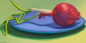 The Still Life of a Red Onion - Study