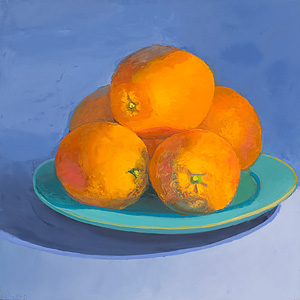 Turquoise Plate O' Oranges - Study